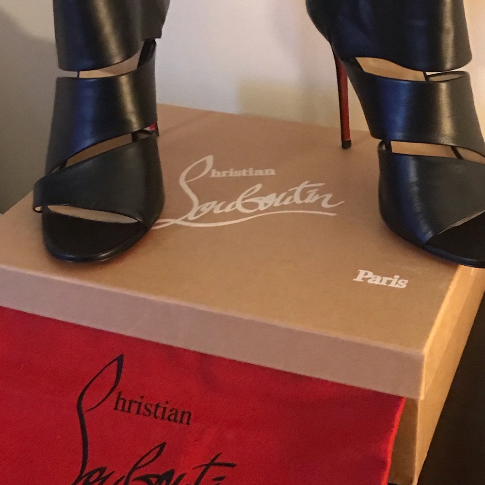 Christian Louboutin black booties
